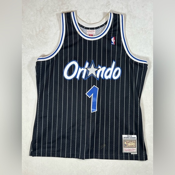 Mitchell & Ness Black and Blue Orlando Jersey - Picture 1 of 9